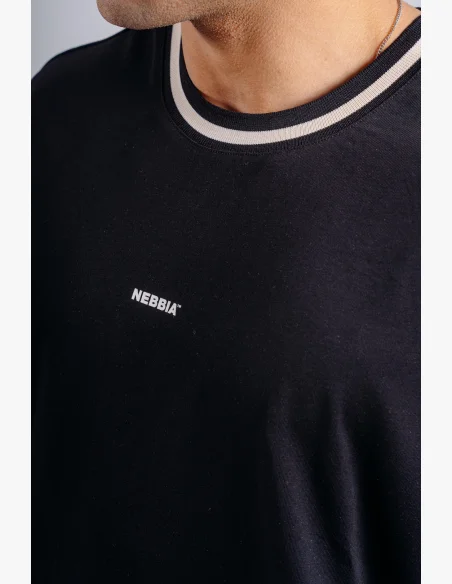 NEBBIA Oversized tričko PRIMAL čierne
