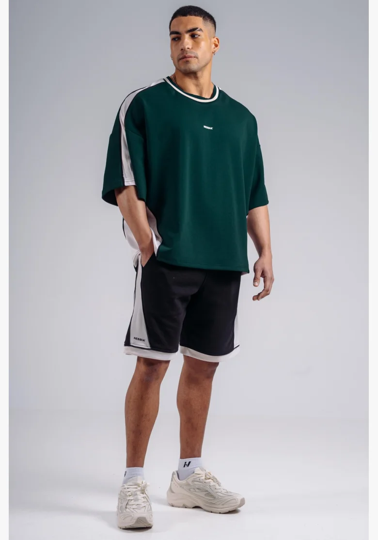 NEBBIA Oversized tričko PRIMAL zelené