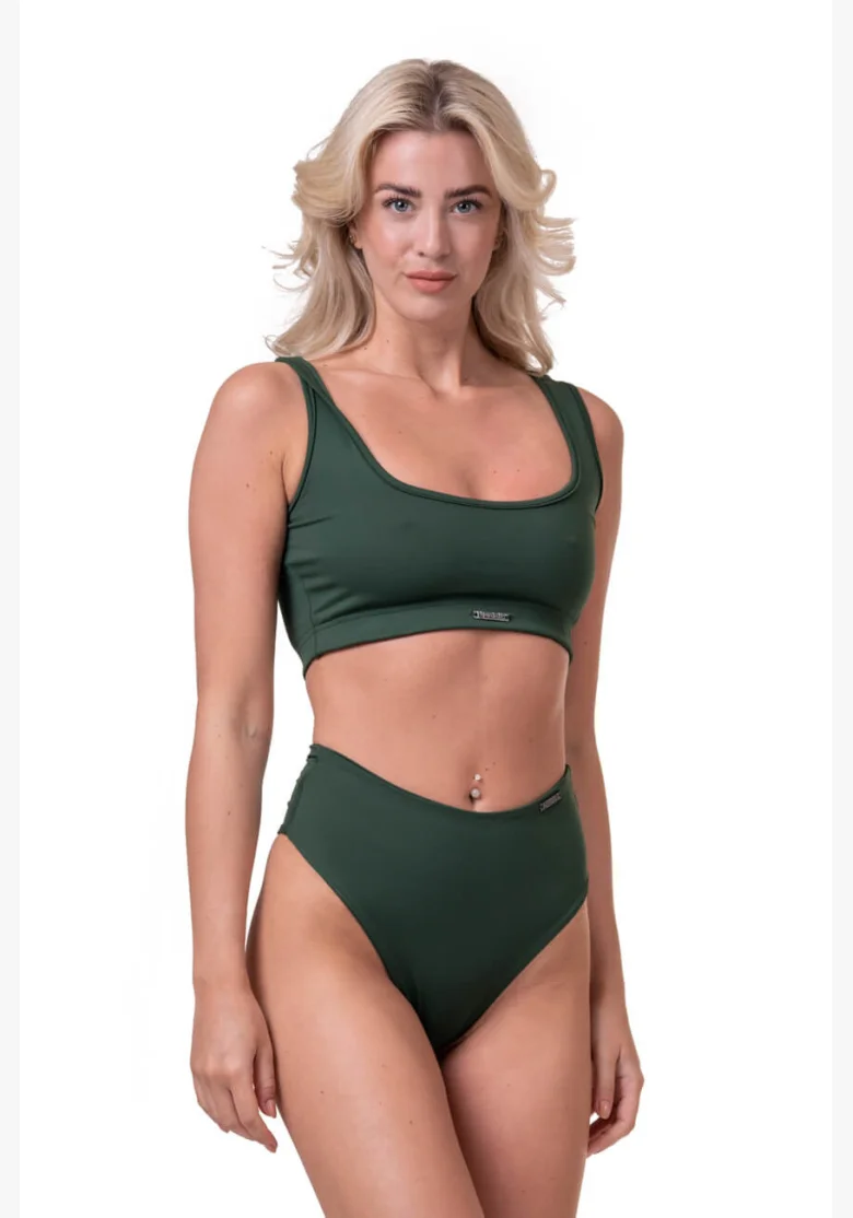NEBBIA Miami Sporty Bikini Bralette (horna časť) zelená