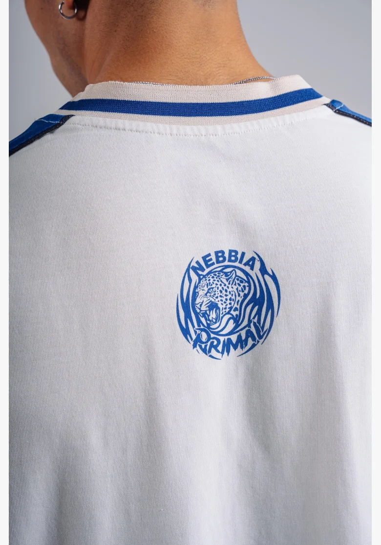 NEBBIA Oversized tričko PRIMAL biele