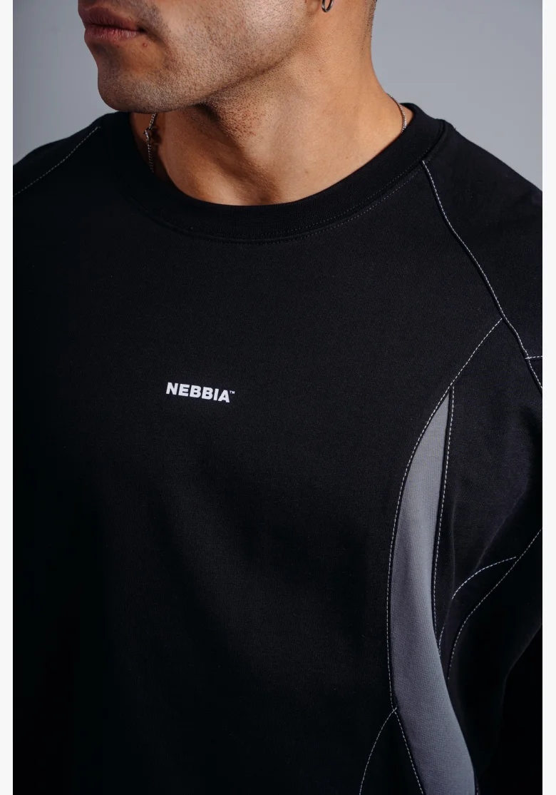 NEBBIA Oversized pump cover tričko PRIMAL čierne