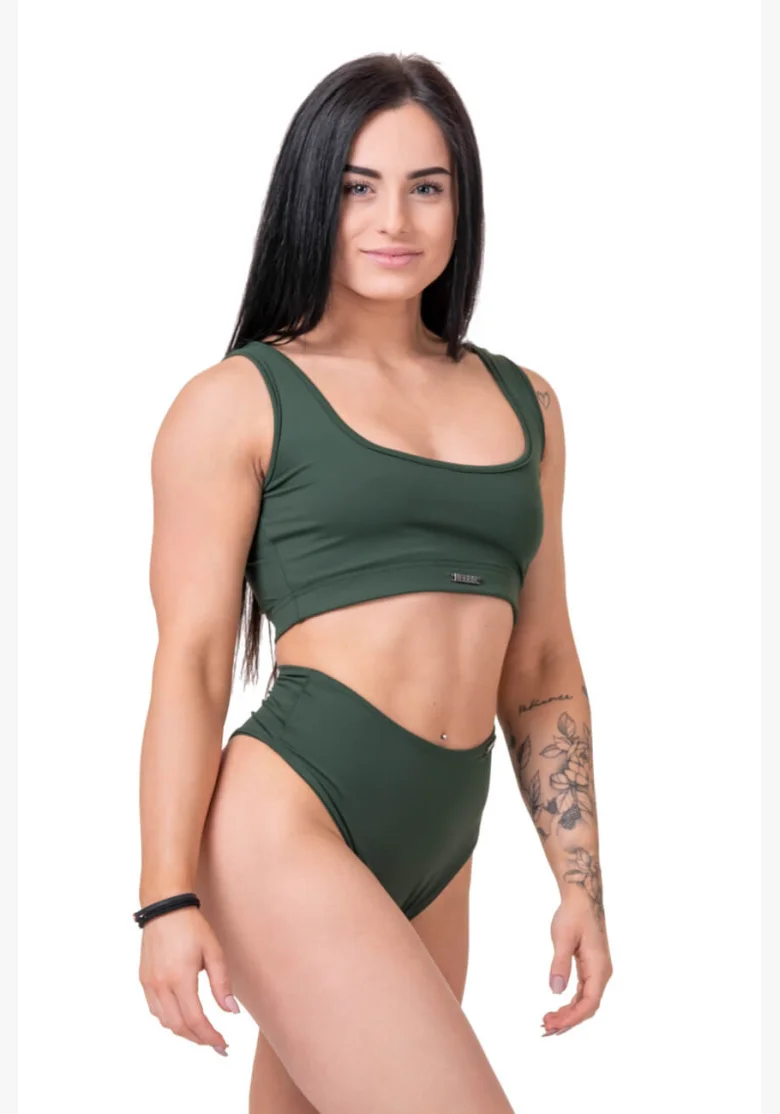 NEBBIA Miami Sporty Bikini Bralette (horna časť) zelená