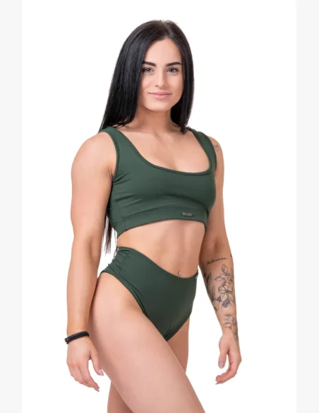 NEBBIA Miami Sporty Bikini Bralette (horna časť) zelená