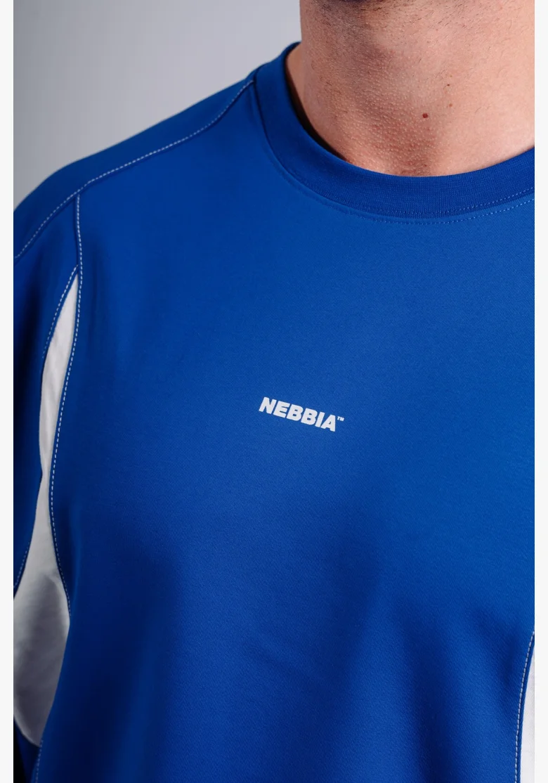 NEBBIA Oversized pump cover tričko PRIMAL modré