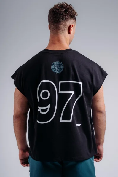NEBBIA Oversized tielko '97 PRIMAL čierne 2