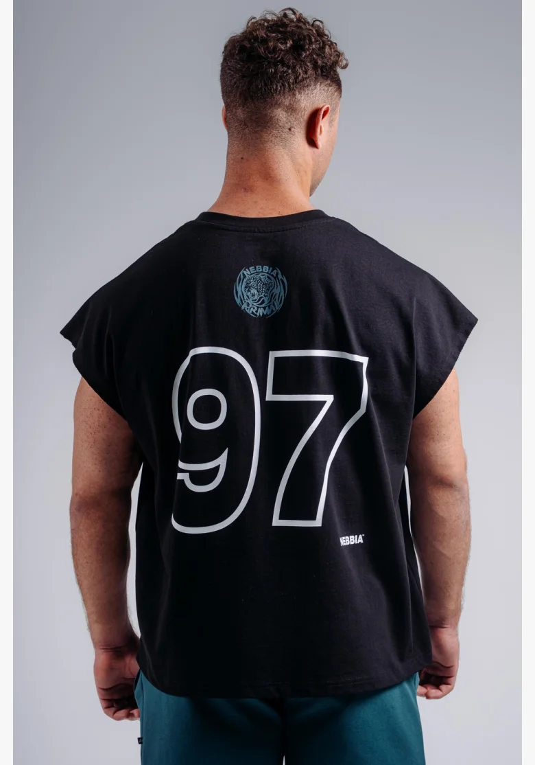 NEBBIA Oversized tielko '97 PRIMAL čierne