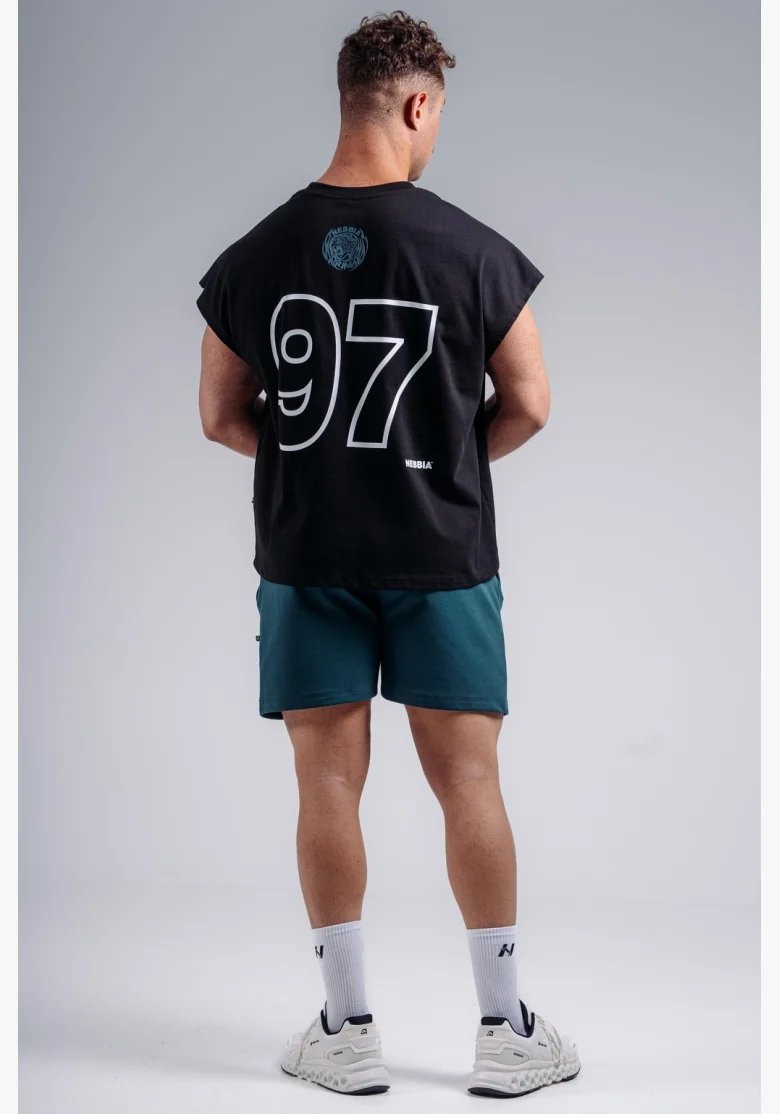 NEBBIA Oversized tielko '97 PRIMAL čierne