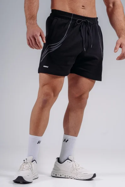 NEBBIA Oversized tréningové šortky PRIMAL čierne