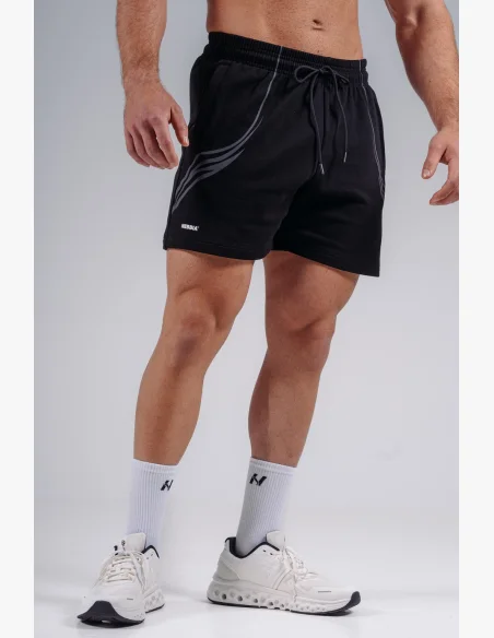 NEBBIA Oversized tréningové šortky PRIMAL čierne