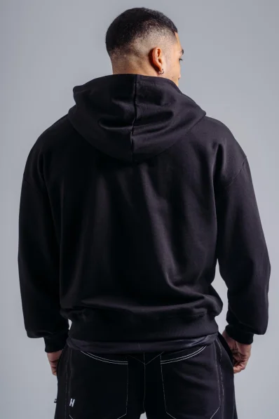 NEBBIA Mikina na zips s vyšívaným logom PRIMAL čierna 2