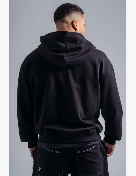NEBBIA Mikina na zips s vyšívaným logom PRIMAL čierna