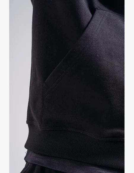 NEBBIA Mikina na zips s vyšívaným logom PRIMAL čierna