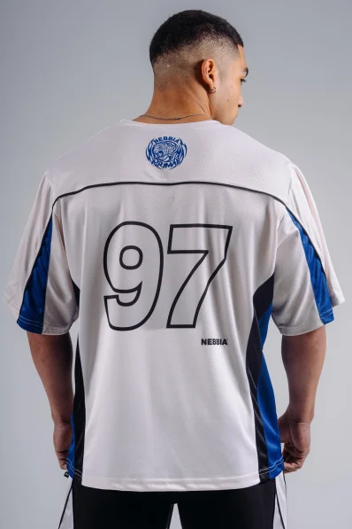 NEBBIA Oversized Jersey tričko '97 PRIMAL biele 2
