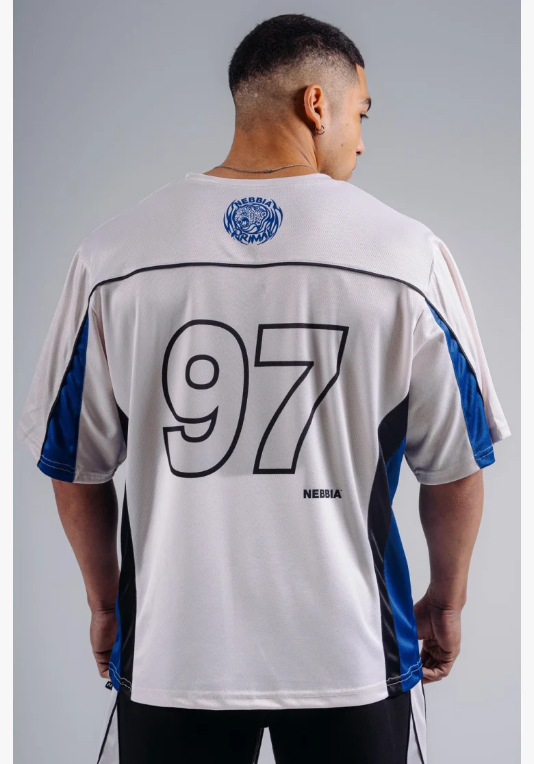 NEBBIA Oversized Jersey tričko '97 PRIMAL biele