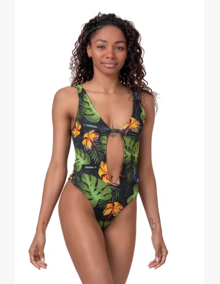 NEBBIA One-Colour Monokini zelená