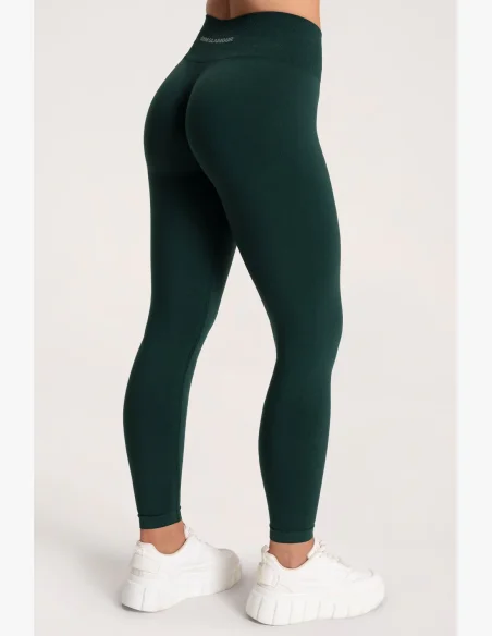 Gym Glamour Legíny Second Skin push up Tmavozelené