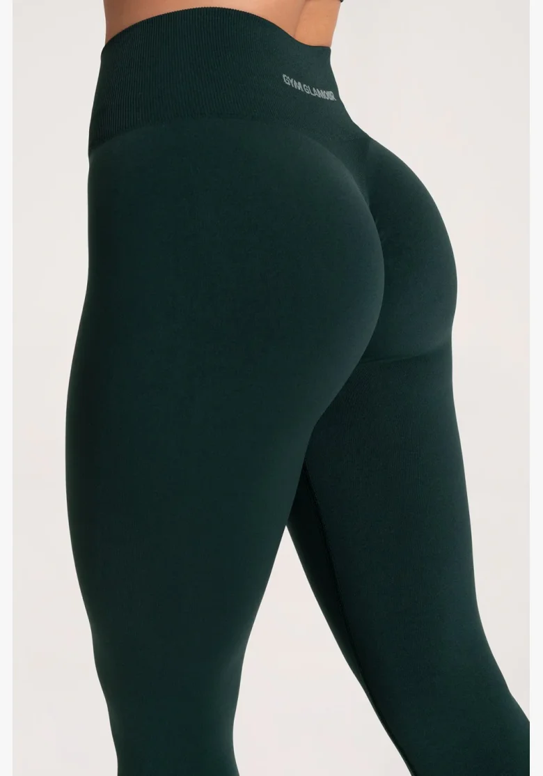 Gym Glamour Legíny Second Skin push up Tmavozelené