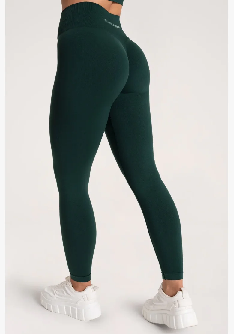 Gym Glamour Legíny Second Skin push up Tmavozelené