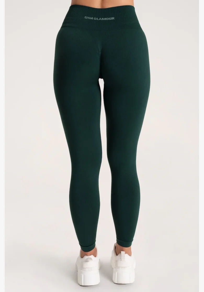 Gym Glamour Legíny Second Skin push up Tmavozelené