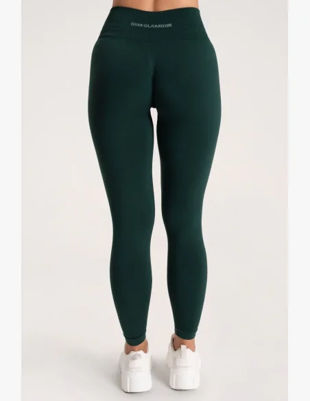 Gym Glamour Legíny Second Skin push up Tmavozelené