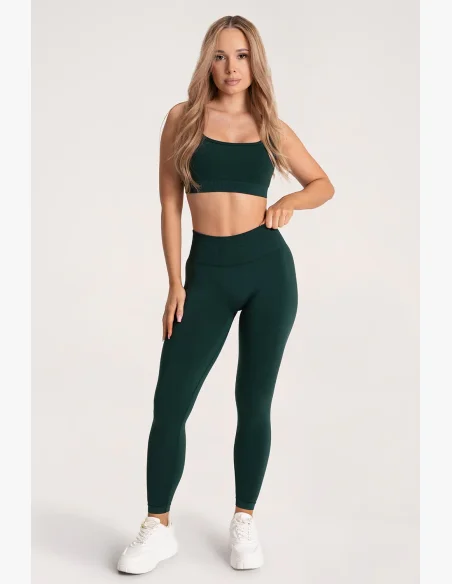 Gym Glamour Legíny Second Skin push up Tmavozelené