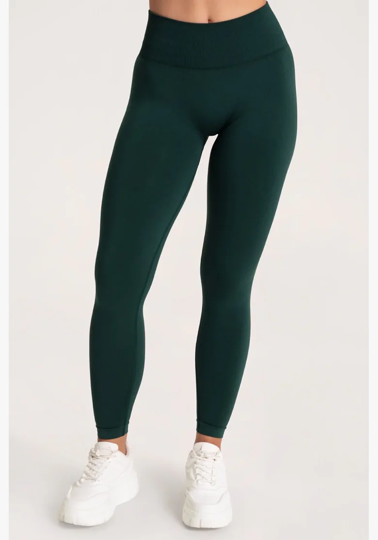 Gym Glamour Legíny Second Skin push up Tmavozelené