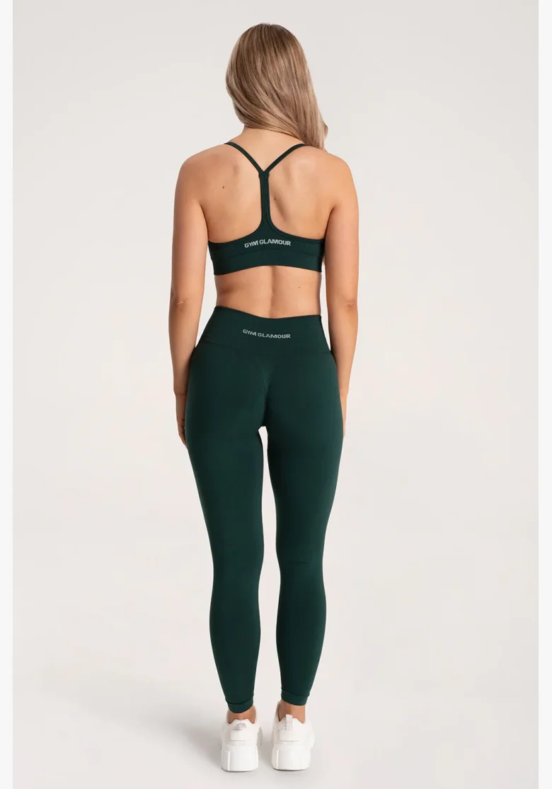 Gym Glamour Legíny Second Skin push up Tmavozelené