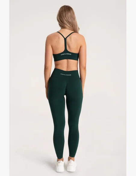 Gym Glamour Legíny Second Skin push up Tmavozelené