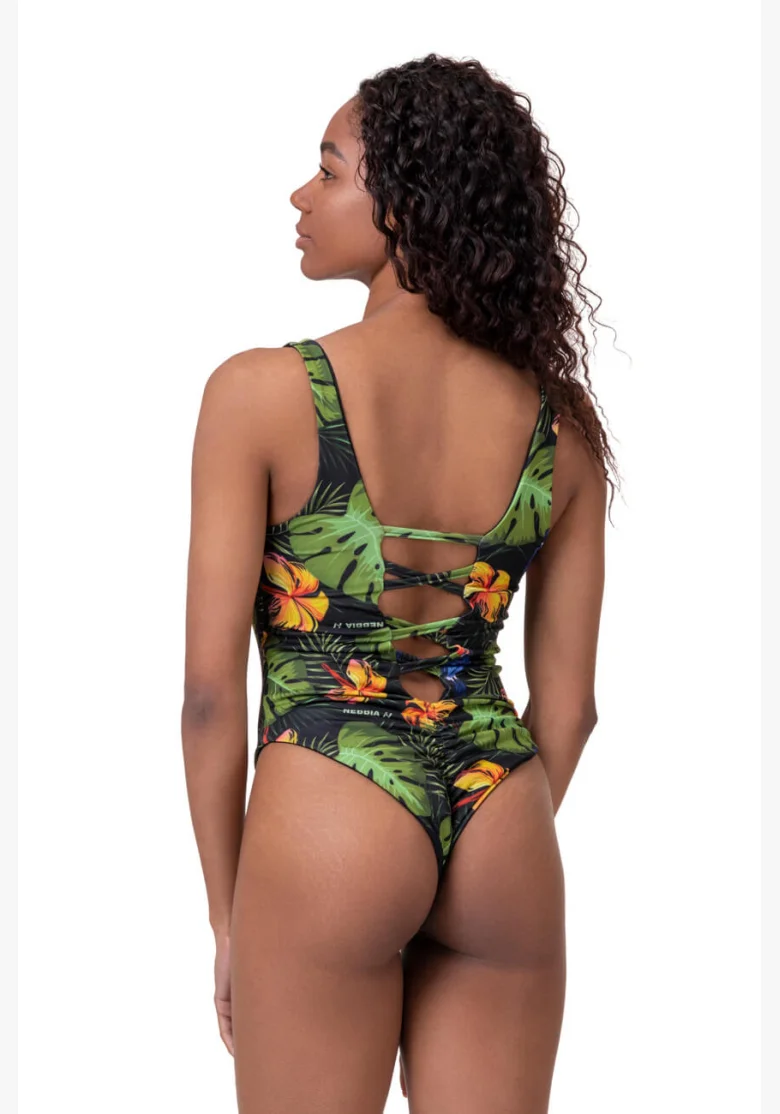 NEBBIA One-Colour Monokini zelená
