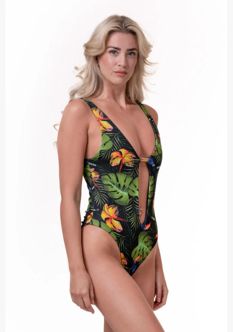 NEBBIA One-Colour Monokini zelená