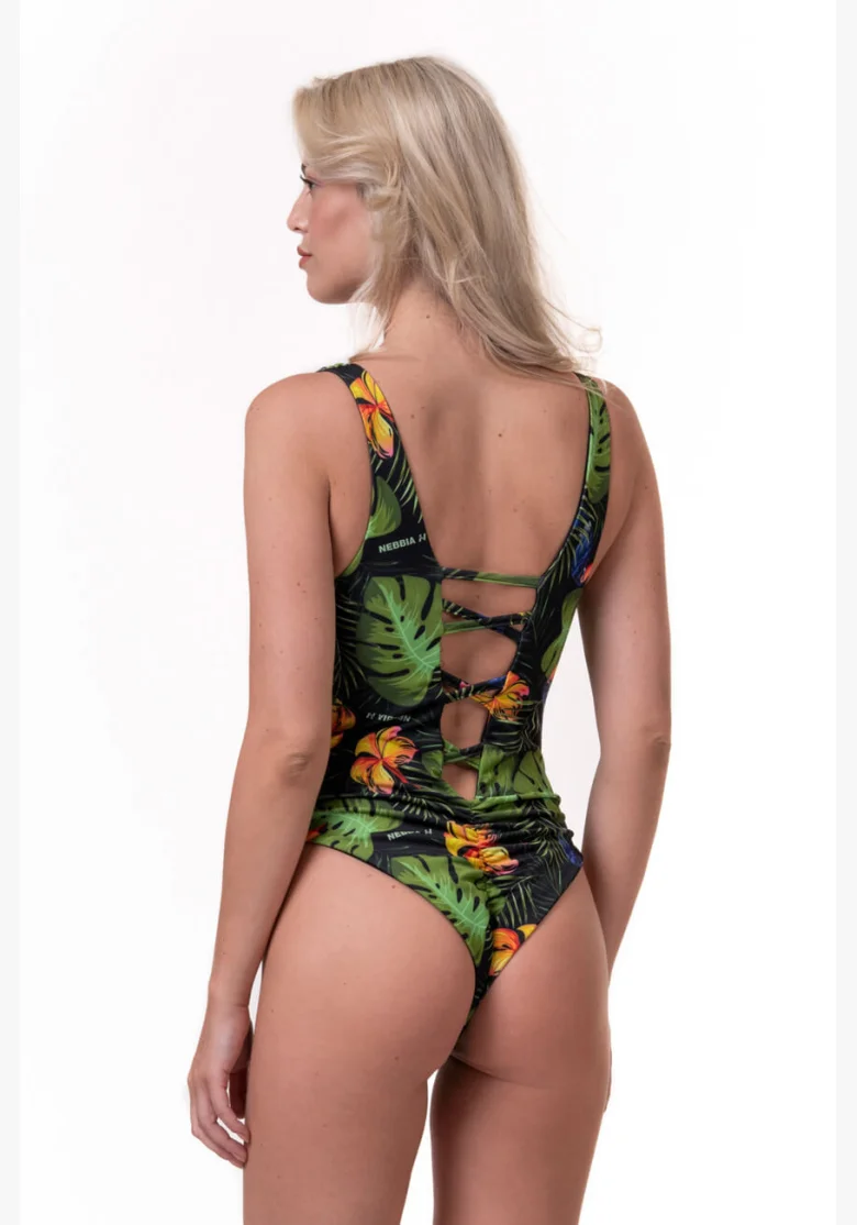 NEBBIA One-Colour Monokini zelená