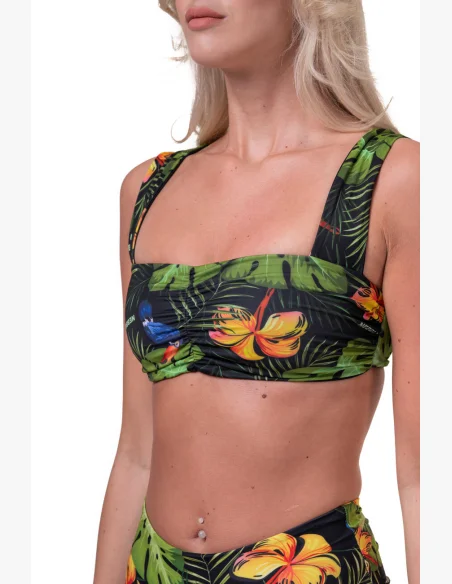 NEBBIA Miami Retro Bikini (horný diel) junglezelená