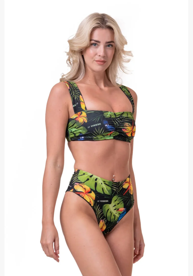 NEBBIA Miami Retro Bikini (horný diel) junglezelená