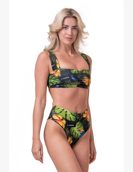 NEBBIA Miami Retro Bikini (horný diel) junglezelená
