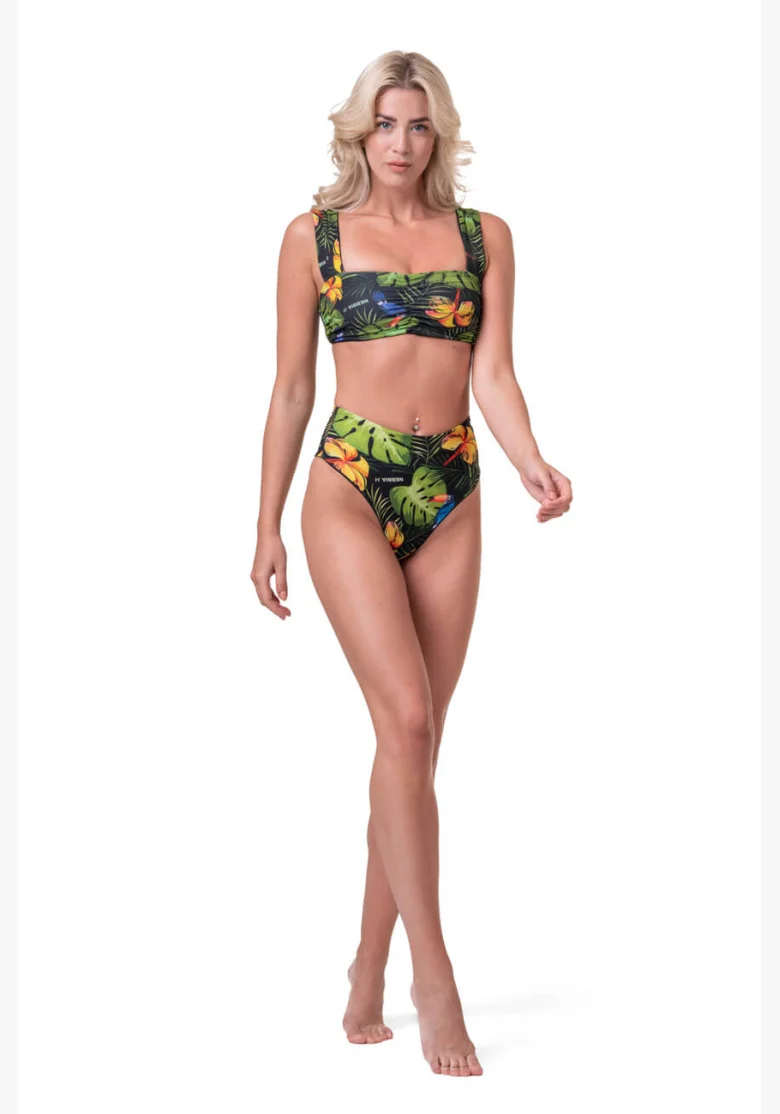 NEBBIA Miami Retro Bikini (horný diel) junglezelená