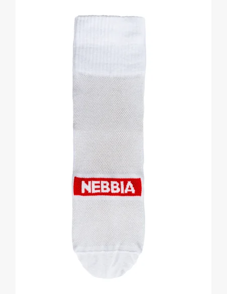 NEBBIA “EXTRA MILE” crew ponožky biela