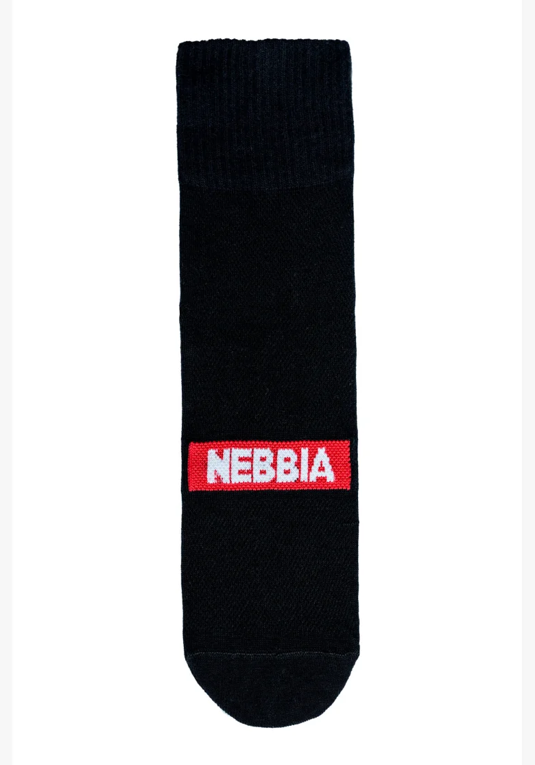 NEBBIA “EXTRA MILE” crew ponožky čierna