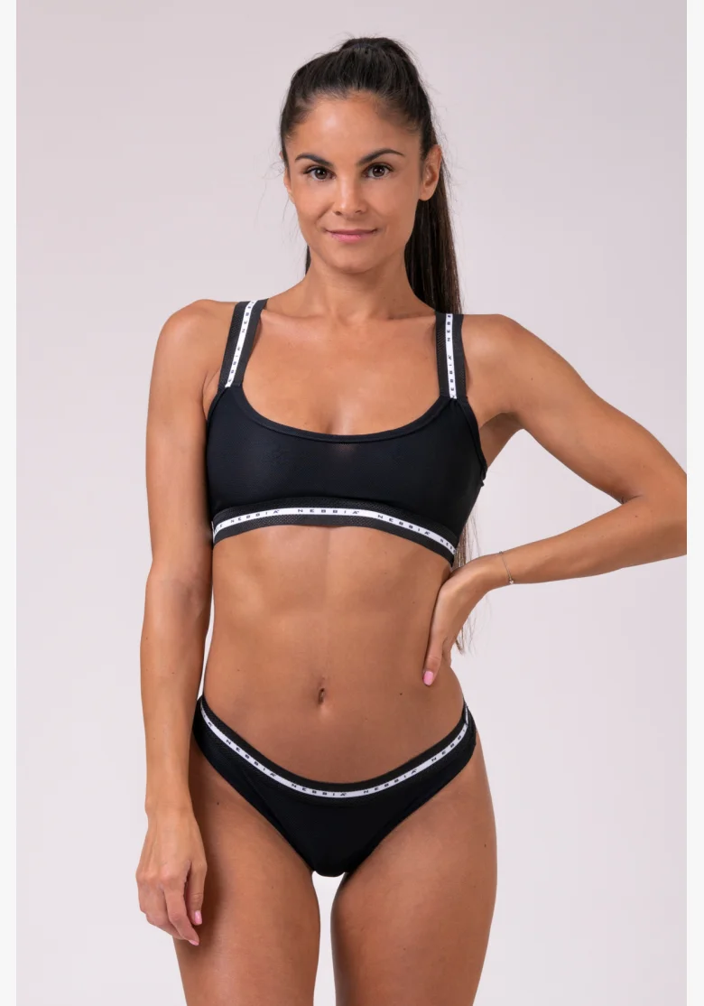 NEBBIA Mesh Me bralette podprsenka čierna