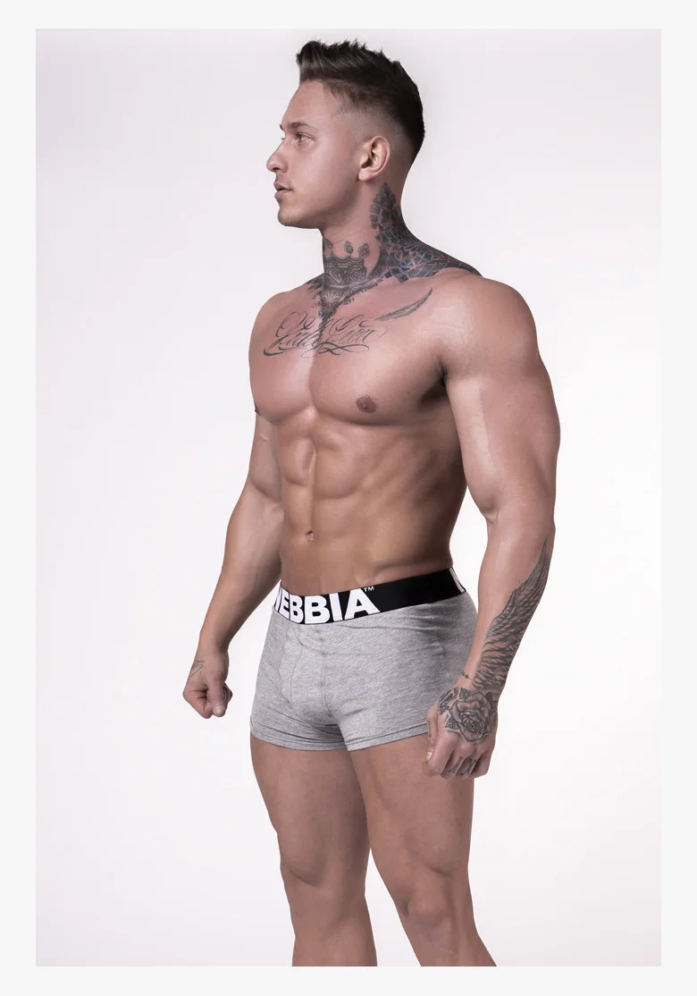 NEBBIA BOXERKY Svetlo šedá