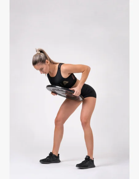 NEBBIA Gold Print šortky čierna