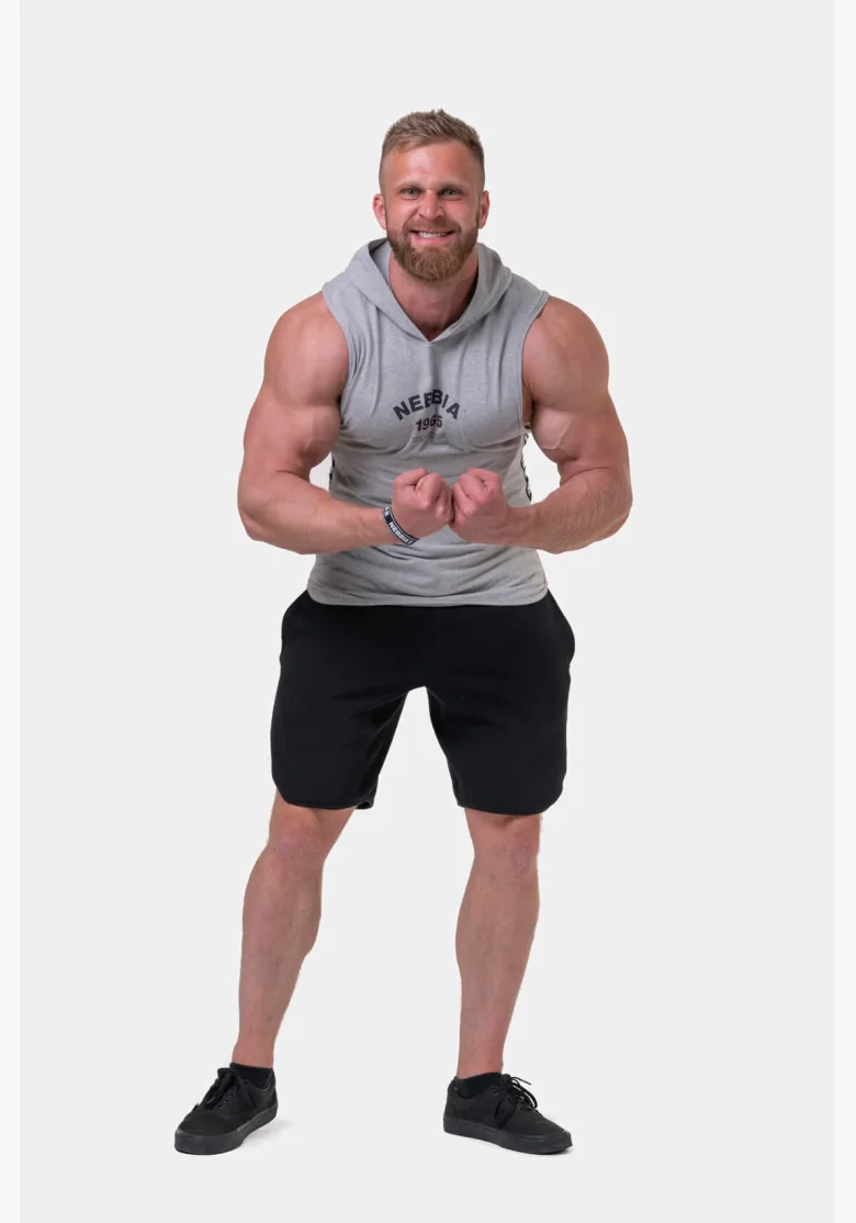 NEBBIA Legend-approved tielko s kapucňou šedá