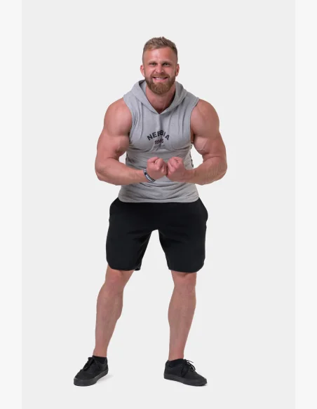 NEBBIA Legend-approved tielko s kapucňou šedá