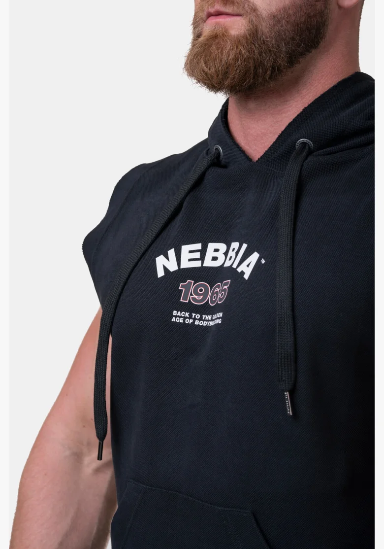 NEBBIA Golden Era ragtop s kapucňou čierna