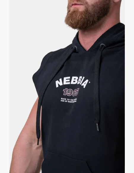 NEBBIA Golden Era ragtop s kapucňou čierna