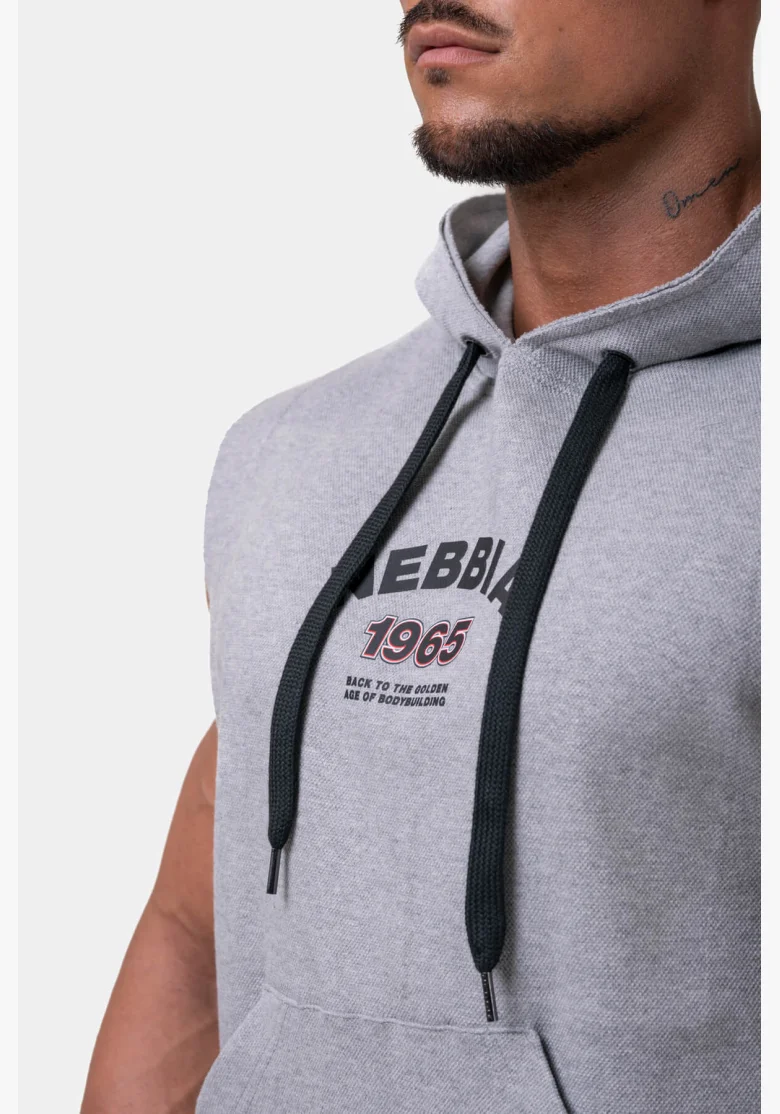 NEBBIA Golden Era ragtop s kapucňou šedá