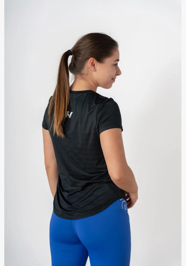 NEBBIA FIT Activewear tričko “Airy” s reflexným logom čierna