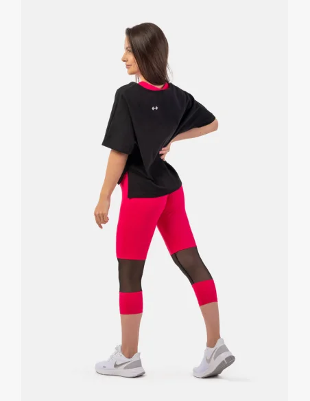 NEBBIA Voľné crop tričko „The Minimalist“ z organickej bavlny čierna