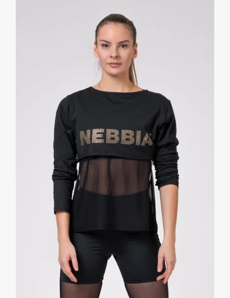 NEBBIA INTENSE Mesh tričko čierna
