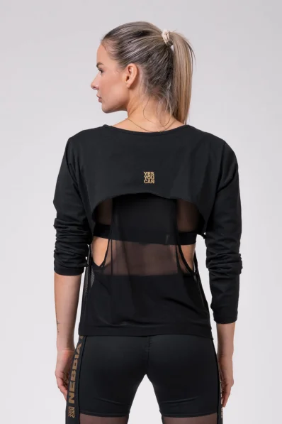 NEBBIA Gold Print šortky čierna 2