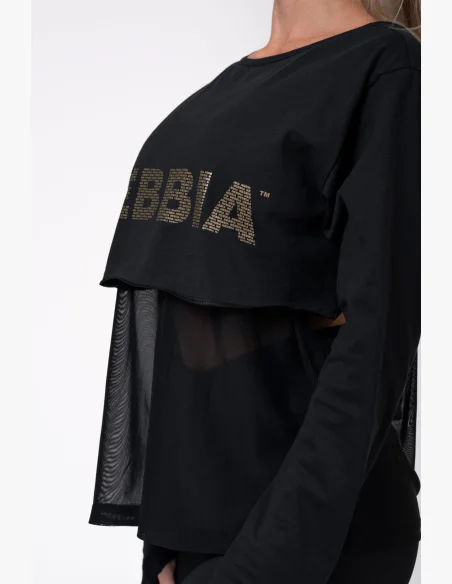 NEBBIA INTENSE Mesh tričko čierna